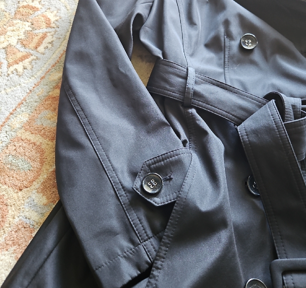 Calvin Klein Midnight Blue Trench Coat - Picture 6 of 7